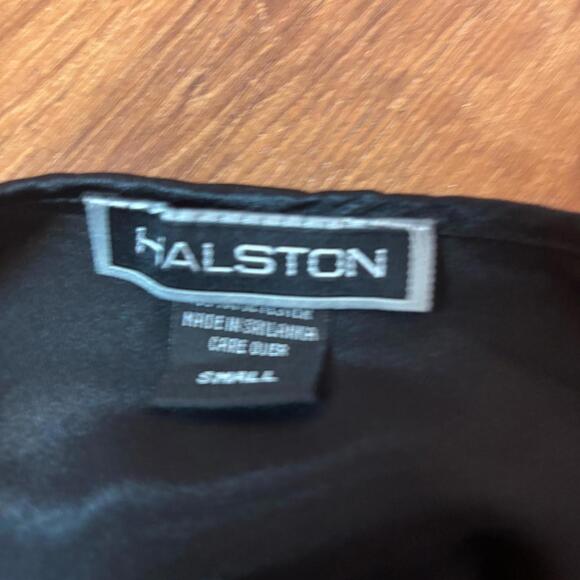 Halston goth fairy coquette lace mini slip dress black sz small vanity whimsy - Picture 7 of 8